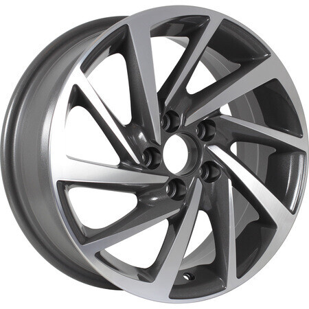 Диск Kdw Kd1530 15x6 4x100 ET46 DIA54.1 GREY_FRONT_POLISHED Диск Kdw Kd1530 15x6 4x100 ET46 DIA54.1 GREY_FRONT_POLISHED