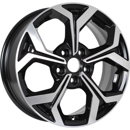 Диск Kdw Kd1639 16x6.5 5x114.3 ET50 DIA67.1 BLACK_FRONT_POLISHED