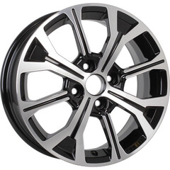 Диск Kdw Kd1549 15x6 4x100 ET50 DIA60.1 BLACK_FRONT_POLISHED