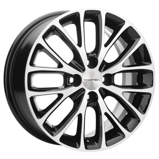 Диск Khomen 1506 15x6 4x100 ET37 DIA60.1 BLACK-FP Диск Khomen 1506 15x6 4x100 ET37 DIA60.1 BLACK-FP